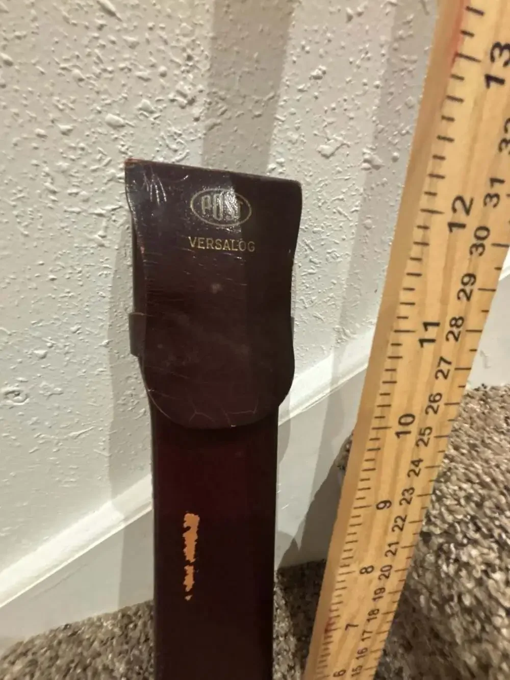 Vintage Post Versalog 1460 Slide Rule Brown Leather Carrying Case